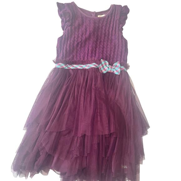 Matilda Jane Other - Matilda Jane Once Upon a Time‎ Plum Soirée Tutu Knit Dress Size 10